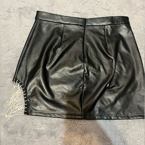 Faux leather skirt